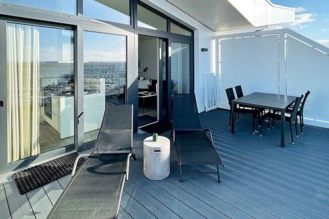 TYPE F. Holiday apartment with luxury and comfort as well as large terrace or balcony facing the water - located on the waterfront in Marina Wendtorf. From both the living room and the main bedroom you have a beautiful panoramic view of the Baltic Se...