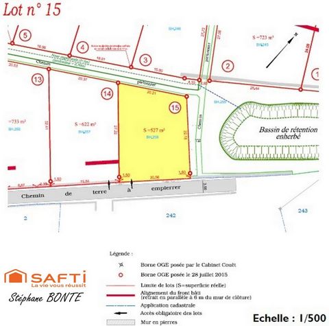 Terrain de 527 m² viabilisée (lot 15) – Le Puy