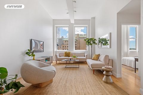 Welcome to 96 Schermerhorn Street #8C! With lofty 12' modern ceilings, enormous windows, and a well-designed layout, this true 2-bedroom/1.5-bathroom corner unit in Downtown Brooklyn boasts the graciousness of a pre-war loft fused with contemporary c...