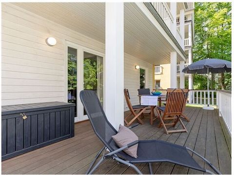 L'appartement de vacances se trouve dans un endroit magnifique et calme, à 150 m de la plage de Graal-Müritz et se trouve au rez-de-chaussée avec une terrasse.