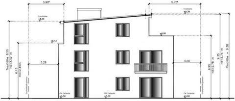 Fastigheten har ett bra läge i Norderstedt/Garstedt! Bygglov för ett flerbostadshus med fem lägenheter har redan erhållits. Boytan är 481,69 m2. Beräkning av area: Lägenhet på bottenvåning nummer 1: 3-rumslägenhet + terrass: 89,78 m2 Lägenhet på bott...