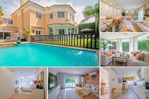 Espectacular CHALET independiente, absolutamente reformado con todo lujo de detalles, en una de las urbanizaciones más exclusivas de Sevilla, OLIVAR DE QUINTOS. Esta magnífica propiedad de 500 m2 se distribuye en 2 plantas, con amplias estancias, tod...