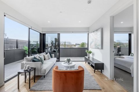 One of only two on the top floor, this exclusive two bedroom two bathroom boutique secure apartment is enveloped by a sensational wrap around terrace. A half floor indulgence, this spacious sensation showcases a light bathed open plan living and dini...