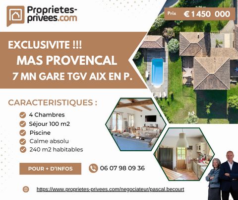 Au sein d'un secteur recherché de Cabriès, découvrez cette superbe villa de +240 m2 avec annexe, construite en 1999, parfaitement entretenue, au calme au fond d'une impasse. La propriété est située à seulement 7 minutes de la gare TGV et à 20 minutes...