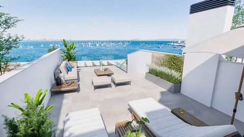 SCHITTEREND NIEUWBOUW PENTHOUSE APPARTEMENT AAN HET STRAND IN SAN PEDRO DEL PINATAR~~Geniet van een verfijnde levensstijl met onze zorgvuldig ontworpen nieuwbouwresidentie, met penthouses en appartementen met 1, 2 en 3 slaapkamers. Onberispelijk ontw...