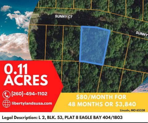 Located in Lincoln. Property Information Size: 0.11 Acres Parcel ID: 09-9.0-31-001-005-006.000 Legal Description: L 2, BLK. 53, PLAT 8 EAGLE BAY 404/1803 Zoning: Multipurpose/ Residential Road Access: Dirt Utilities: Water, Phone and Electric are nea...