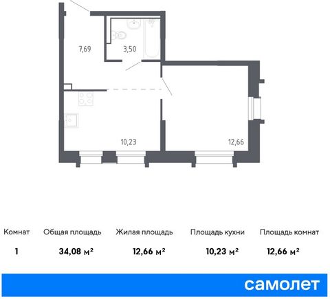 Продается 1-комн. квартира. Квартира расположена на 3 этаже 24 этажного монолитно-кирпичного дома (Корпус 1.2, Секция 2) в ЖК «Квартал Нейбута» от группы «Самолет». «Квартал Нейбута» — новый жилой комплекс в Ленинском районе Владивостока. Дома возвыш...