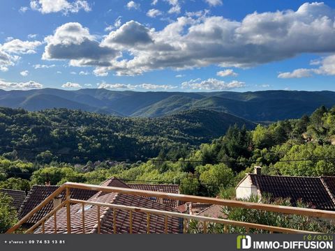 Fiche N°Id-LGB166694 : Saint vincent d'olargues, sector Beautiful view and quiet, House with panoramic view of about 44 m2 including 3 room(s) including 2 bedroom(s) + Land of 257 m2 - View : Panoramic on the valley - Construction 1981 Stones - Ancil...