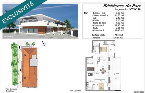 Appartement T3, plein centre, toutes commodités à pied, avec superbe balcon terrasse
