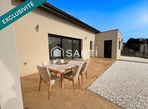 VILLA T4 114m2, 3 FACES, PLAIN PIED AVEC JARDIN 367m2 et GARAGE