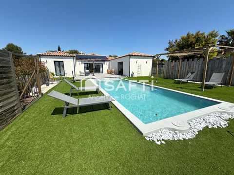Magnifique Villa moderne de 2022 plain pied 147m2 grande piscine sur 1500m2 à Magalas