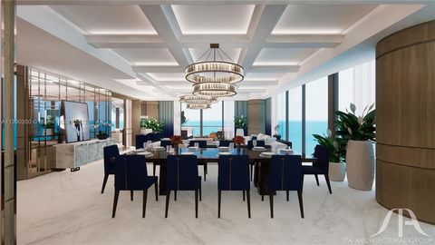Introducing you to the one of a kind, six bedroom Villa Di Como duplex with the most magnificent finishes and views! This villa is located in the sought after Boutique tower at the Estates at Acqualina. This south facing two story residence has a sta...