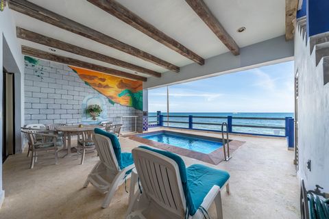 This unique hotel is located on Isla Mujeres (Spanish pronunciation: ['isla mu'xeɾes] , Spanish  for 