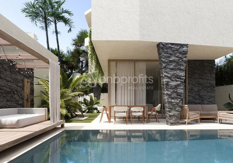 Nestled in the serene area of Umalas, this two-bedroom villa offers a harmonious blend of modern design and natural inspiration. The architecture embodies movement, with smooth transitions and asymmetrical elements that mimic the flow of wind, creati...