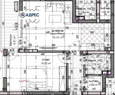 Apartament z jedną sypialnią w nowym, niezwykle luksusowym projekcie mieszkaniowym z doskonałą lokalizacją w dzielnicy. Młodzież. Mieszkanie składa się z salonu o powierzchni 25 mkw, sypialni o powierzchni 17 mkw, łazienki z WC, garderoby, tarasu. Wy...