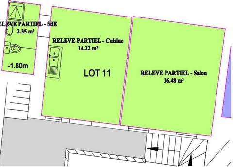 T3 en duplex, rénovation importante