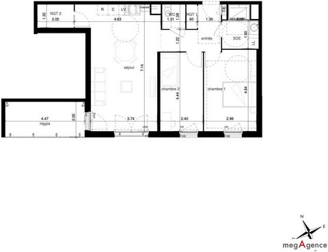 APPARTEMENT T3 NEUF DE 68m2, LOGGIA, CAVE, PARKING