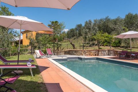 Parti per una vacanza rilassante con tutta la famiglia in questa accogliente casa di campagna. La casa ha un arredamento tradizionale e dispone di una bella piscina. Qui puoi rinfrescarti sotto il sole italiano. Lucignano è una piccola città con un a...