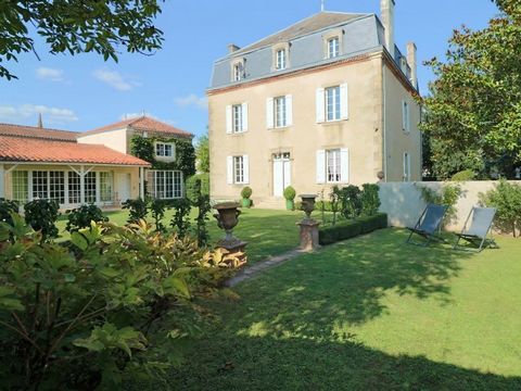 Summary OVERVIEW 19th Century Maison de Maitre, renovated with taste, with 4 large bedrooms; it is surrounded by a well maintained and walled park of 1500m². It has lots of character: high ceilings with mouldings and ceiling roses, remarkable herring...