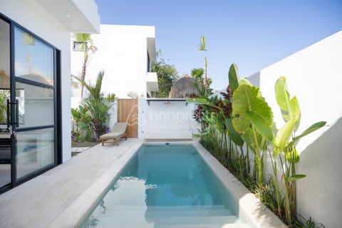 The villa is a luxurious and modern property that has been recently built and is situated in the charming and serene Bingin area. It offers a spacious and an enclosed living and dining area, complete with comfortable seating and a dining table. The v...