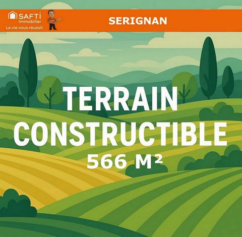 Terrain constructible de 566 m² à Serignan