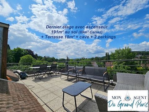 Situé dans une petite copropriété entourée de verdure et au calme, Superbe Appartement de 89m² Carrez (191m² au sol) + terrasse de 18m² + cave de 20m² + 2 parkings : Venez découvrir ce Bien unique sur le secteur : Vous pourrez accéder au logement via...