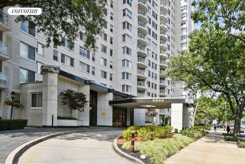 COME FOR THE STUNNING CITY SKYLINE VIEWS, STAY FOR THE AMENITIES! Spacious sunny eastern exposure one bedroom one bath apartment on the 22nd floor at the Whitehall - a premier high-rise co-op full service building located in the Riverdale community o...