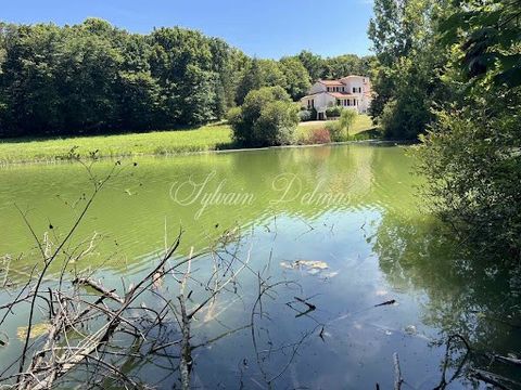 Exceptional villa ten minutes from the city center of Poitiers, built on the heights of its territory, offering a breathtaking view of its one-hectare pond; Quiet environment, not overlooked, infinity pool, jacuzzi. Architect's house composed of 5 be...