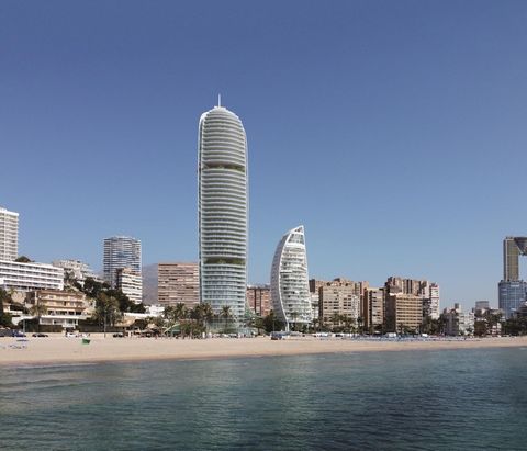 NOUVEAU COMPLEXE RÉSIDENTIEL DE LUXE EN PREMIÈRE LIGNE À BENIDORM~~Une nouvelle icône de Benidorm Skyline qui sera livrée dans 3 ans.~~Nouvelle construction d'un complexe hôtelier et de résidences privées de luxe à Benidorm avec des appartements de 1...