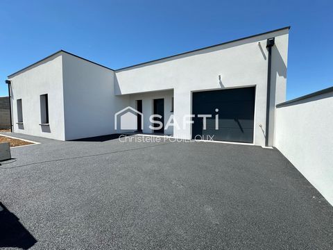 Maison neuve, 4 chambres, 2 SDB, garage isolé