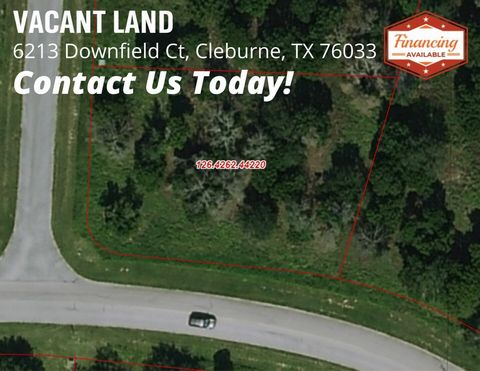 Located in Cleburne. WHY BUY? #1. Corner Lot #2. 18-Hole Championship Golf Course #3. 24 Hr Manned Guard Gates #4. Tennis, Basketball, Playgrounds, Pools and Fitness Center on Site #5. Multiple Purchase Options Available! Buy this lot today with $479...