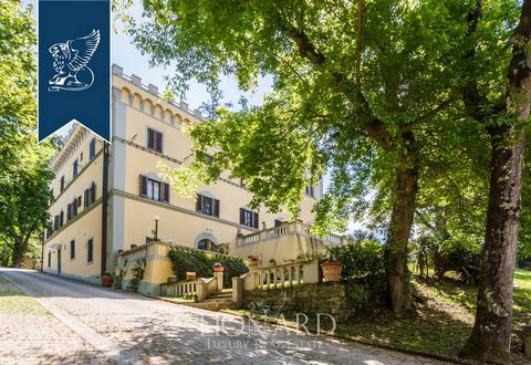 Dans la province de Florence, dans la région de Impruneta, cette splendide villa est à vendre avec des profils crénelés et des tours. Avec sa surface d'environ 550 mètres carrés et encadrée par un parc luxuriant de 4000 mètres carrés qui lui con...
