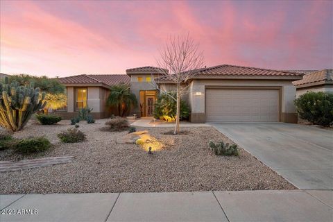 CUSTOM, RENOVATED and UPDATED home custom home on the 6th tee box of Granite Falls South. The beauty of this home starts with curb appeal that is enhanced by a beautiful mature Joshua Tree. Walk through the front door and take in the view of the golf...