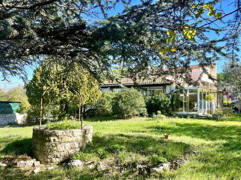 Gard (30), for sale in the heart of Gajan, town 10 minutes from Nimes, a property of 285m² 13 rooms on 1870m² buildable, with garage in the basement of 50m² + 37m² of cellars and double hangar of 70m². The property consists of a 125m² house with a 41...