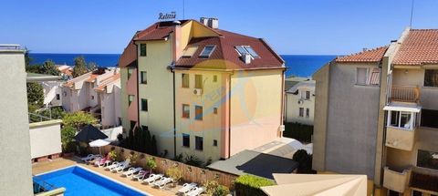 Sveti Vlas, 50 m from the beach, Sunset complex. Two-bedroom furnished apartment with sea view from all rooms, in the year-round Sunset complex, 50 meters from the beach in Sveti Vlas. Ready documents for a deal! No commission from the buyer! The apa...