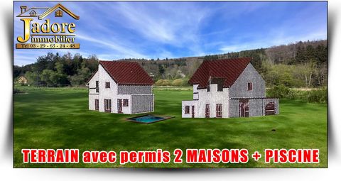 JADORE IMMOBILIER presents you in EXCLUSIVE! LAND with building permit for 2 detached houses and swimming pool, located about ten minutes from Gérardmer, in a very quiet area with a view of the Vosges mountains, at the foot of the hiking trails, and ...