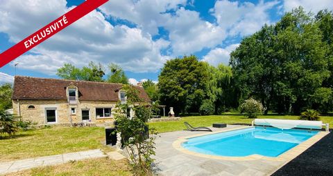 Longère de charme avec grand terrain paysager et piscine - Lignières-la-carelle