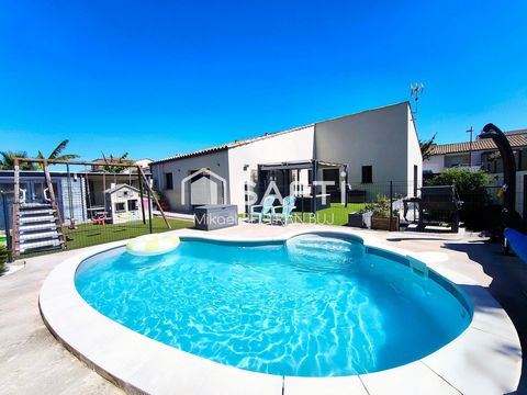 Villa familiale de plain-pied avec piscine et prestations soignées
