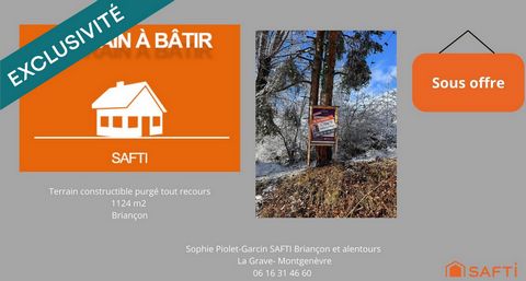 GRAND TERRAIN CONSTRUCTIBLE AVEC PERMIS PURGÉ DE TOUT RECOURS