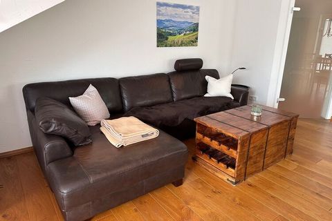 This cozy and modern furnished vacation apartment on the second floor, is located in Brilon in the beautiful Sauerland. This spacious apartment offers everything you need for a relaxing and comfortable stay. The open kitchen-living room is fully equi...