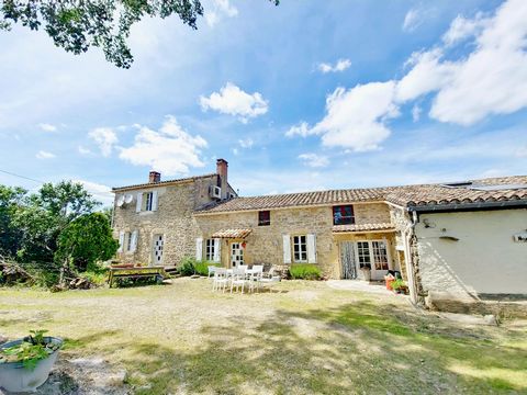 Maison et gîte en pierres, au calme entourée de prés, secteur de Caylus.