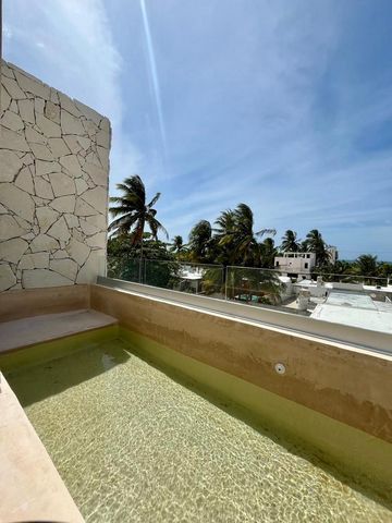 ZYAN VILLAS DEL MAR Ontdek een exclusief complex van vier strandhuizen op de tweede rij van de kust in Chelem, Yucatan. Elke woning met drie verdiepingen biedt twee ruime slaapkamers, een dakterras met een zwembad en uitzicht op zee, perfect voor inv...