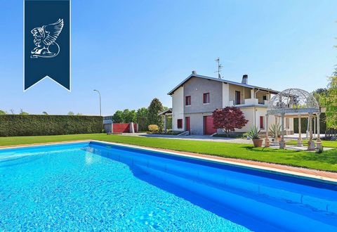 In the province of Milan, close to Malpensa's international airport, there is this luxurious modern villa with a park and pool for sale. Renovated in 2011, this villa is in a modern architectural style, featuring elegant interiors and fit with t...