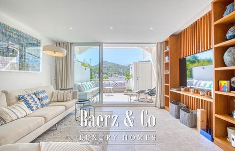 This apartment on 2 floors is strategically located on the second line of the sea, near the emblematic Club de Vela at Port d'Andratx. Built in 1984 and undergoing a comprehensive renovation in 2020, this residence offers a perfect combination of tra...