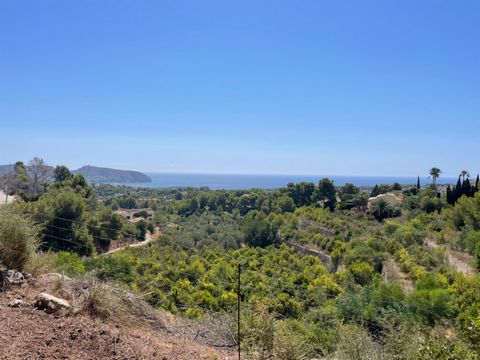 Two building plots side by side with 1,598 m2  with sea views for sale in Benimeit  Moraira on the Costa Blanca of Alicante in Spain. Two buildable plots together with sea views for sale in Moraira, Benimeit area, 1.598 m2 (796 m2, 802 m2). No obliga...