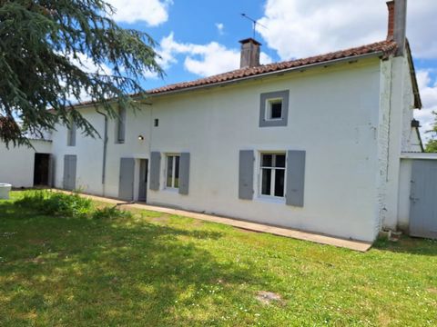 Lovely rural location for this character home.Located a short drive to the popular towns of both Civray and Ruffec, this stone house has potential to be enlarged by adding more rooms in the accessible attic (subject to necessary permissions). The cur...