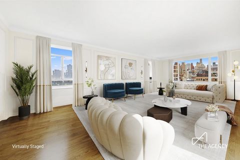 Experience stately living and timeless grandeur at 870 Fifth Avenue with this magnificent, sprawling three bedroom, three and a half bath apartment on the Gold Coast of Fifth Avenue. Perched like an aerie high above on the 18th floor of a gracious wh...