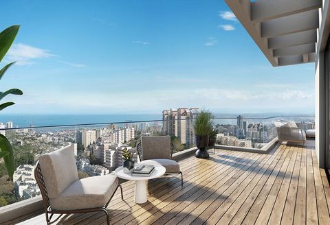 Exklusive Auflistung der Bibian Group Israel Neues Penthouse in Haifa – Brandneuer Bau mit Meerblick und zwei Balkonen Erleben Sie luxuriöses Wohnen in diesem brandneuen Penthouse in Haifas neuester Entwicklung. Diese moderne Residenz verfügt über ei...