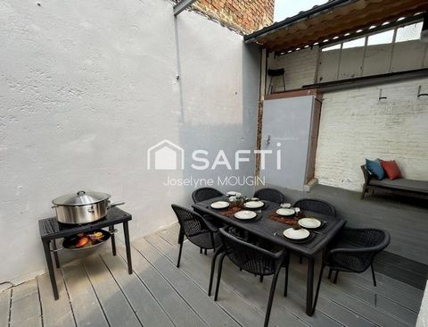Amiens, maison avec terrasse, 2 chambres, une cave.