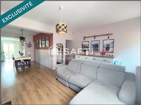A vendre en EXCLUSIVITÉ maison de plus de 125 m2 ,4 chambres, jardin clos et garages